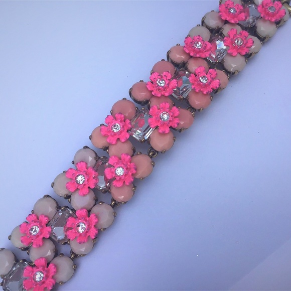 J. Crew Jewelry - J. CREW PINK FLOWER BRACELET NWOT J. Crew Jewelry - J. CREW PINK FLOWER BRACELET NWOT